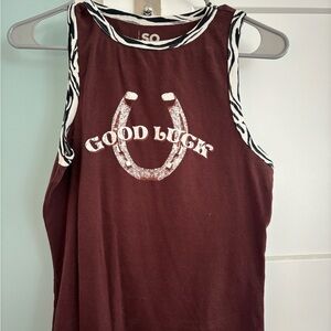 Women’s western “Good Luck” tank top